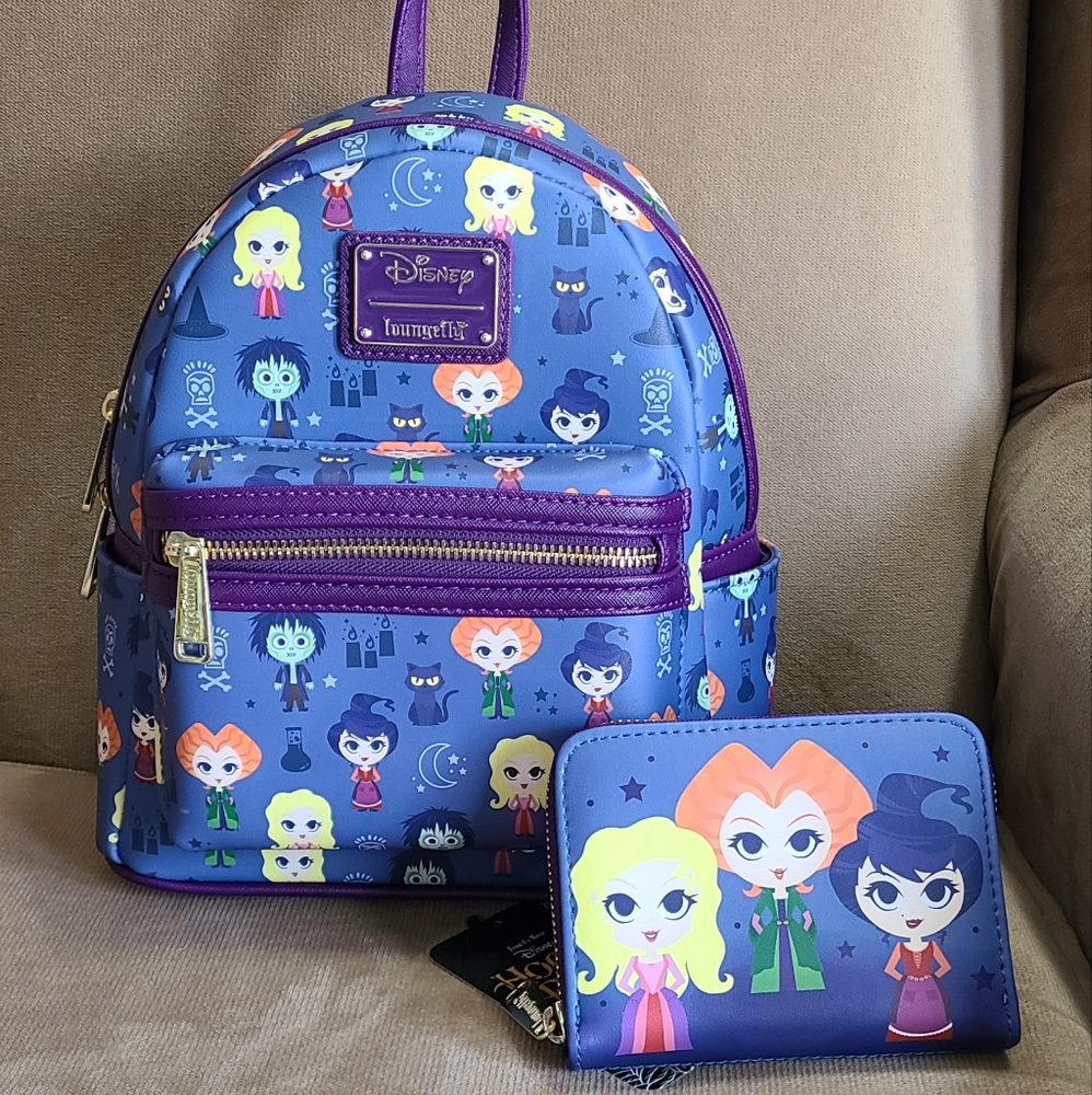 Loungefly Disney Hocus Pocus Backpack & Wallet Set